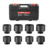 Axle Nut Impact Socket Set 3/4" Drive 6-Point 8PCS SAE Spindle Nut Socket