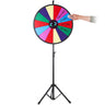24 Inch Tabletop Color Prize Wheel with Folding Tripod Floor Stand 14 Slots Dry Erase
