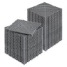 Interlocking Drainage Mat, 12'x12' Modular Cushion Durable PP Material, 50 Pcs Splicing Drainage Mats, Non-Slip Drainage Floor Tile and Shower Mat, for Garage, Garden, Kitchen & Outdoor, Grey