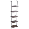 Industrial Square Pipe Shelf 5 Tier 15.6x11.8in Wall-Mount for Bedroom