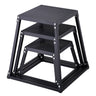 Plyometric Jump Boxes, 12/18/24 Inch Plyo Box, Platform and Jumping Agility Box, Anti-Slip Fitness Exercise Step Up Box Set for Home Gym Training, Conditioning Strength Training, Black