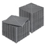 Interlocking Drainage Mat, 12'x12' Modular Cushion Durable PP Material, 40 Pcs Splicing Drainage Mats, Non-Slip Drainage Floor Tile and Shower Mat, for Garage, Garden, Kitchen & Outdoor, Grey