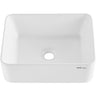Modern Ceramic Vessel Sink 16" x 12" Bathroom Vanity Bowl Countertop White