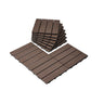 Interlocking Deck Tiles Plastic Wood 27 Pack 12"x12" Waterproof for Porch