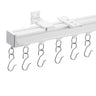 Ceiling Curtain Track Set 5.9 FT/1.8 Meter Room Divider with Hooks White