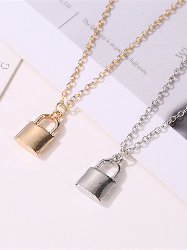 Simple Fashion Lock Necklace by migunica