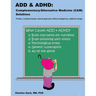 Add & ADHD: Complementary/Alternative Medicine (CAM) Solutions