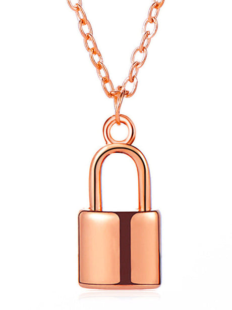 Simple Fashion Lock Necklace by migunica