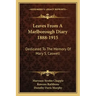 Leaves from a Marlborough Diary 1888-1915: Dedicated to the Memory of Mary S. Caswell