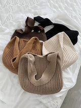 Simple Solid Color Chic Knitting Bags Accessories by migunica