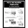 Pen and Ink Drawing Templates: vol. 1 Winter Landscapes