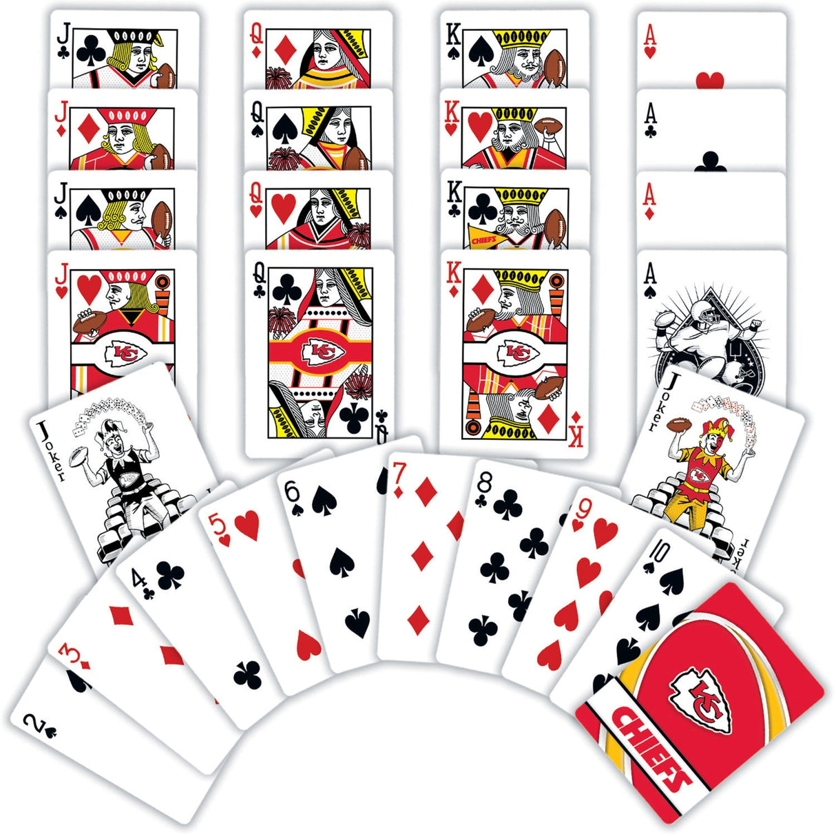 Kansas City Chiefs Playing Cards - 54 Card Deck by MasterPieces Puzzle Company INC