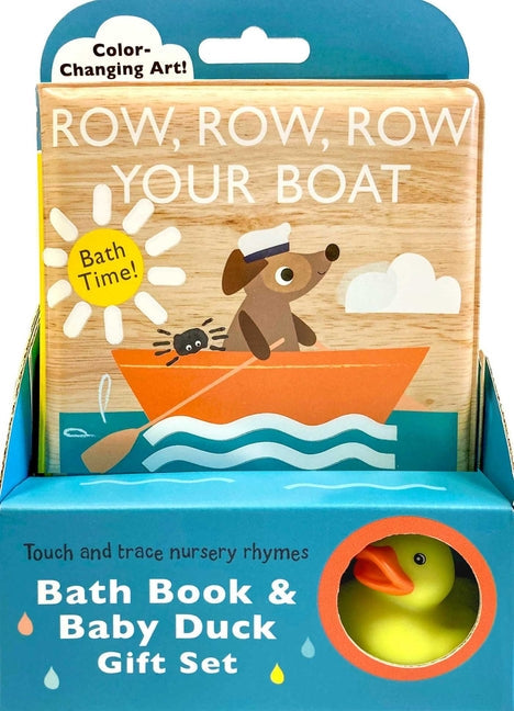 Touch and Trace Nursery Rhymes: Row, Row, Row Your Boat Bath Book & Baby Duck Gift Set by Books by splitShops