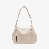 Zipper PU Leather Shoulder Bag by Coco Charli