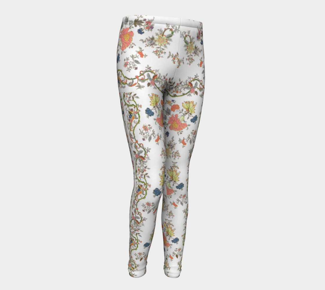 Oriental Pink flower Leggings by Stardust