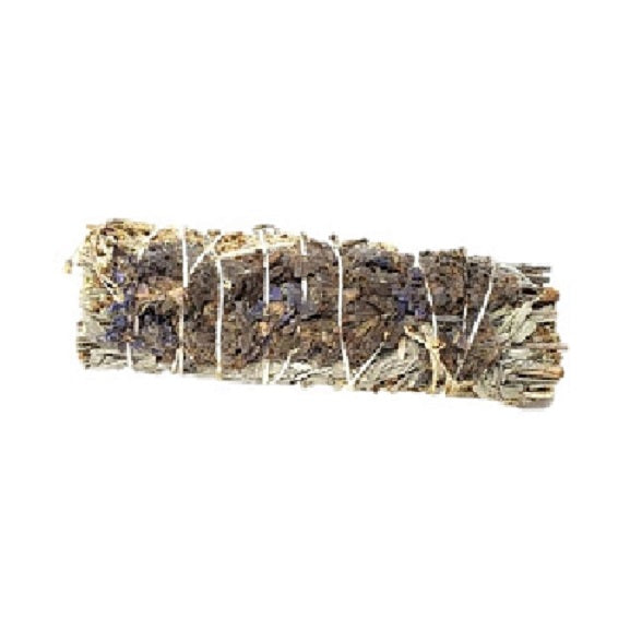 Home fragrance Blue Sage & Lavender Smudge Stick 4" - 1 Bundle by OMSutra