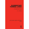 Elementary Formal Logic: A Programmed Course