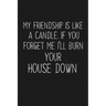 My Friendship Is Like A Candle If You Forget Me I'll Burn Your House Down: Funny Gift For Your Best Friend