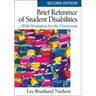Brief Reference of Student Disabilities: ...With Strategies for the Classroom