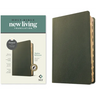 NLT Thinline Reference Bible, Filament Enabled (Genuine Leather, Olive Green, Indexed, Red Letter)