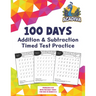 100 Days of Addition and Subtraction Timed Test Practice (0-20): with Fun Daily Jokes for Kids in Grades K-2
