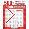 500+ Puzzles Word Search Large Print: 15000+ Words for Fun Pastime Adults