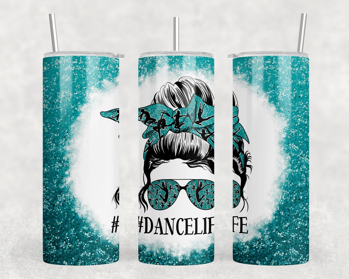 Dance Life  - 20 oz Steel Skinny Tumbler - Optional Blue Tooth Speaker - Speaker Color will Vary by Rowdy Ridge Co