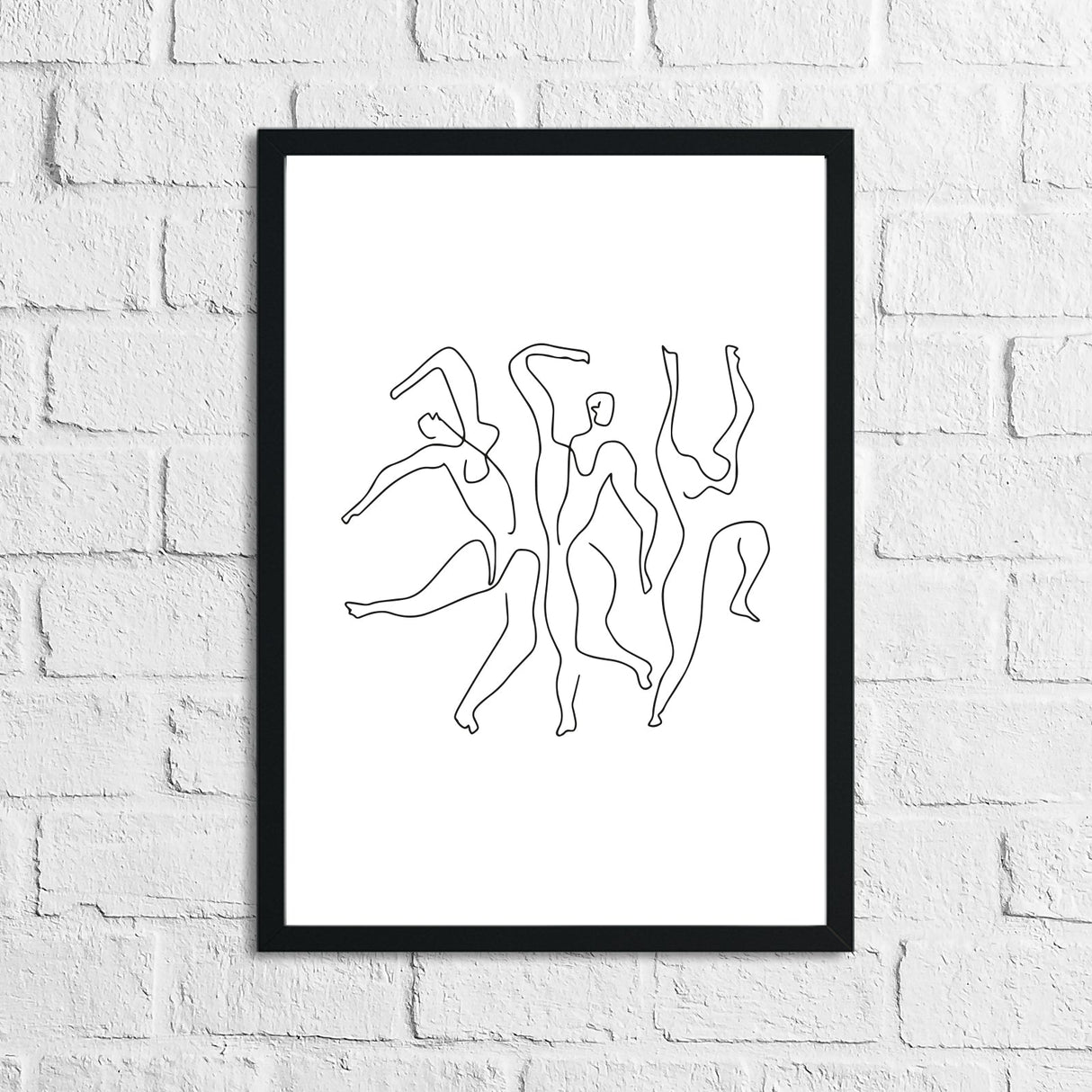 Dancing Bodies Fine Line Work Bedroom Home Bathroom Wall Decor Print by WinsterCreations™ Official Store