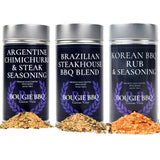 Deluxe Steak & Beef BBQ Seasonings Collection - 3 Pack by Gustus Vitae