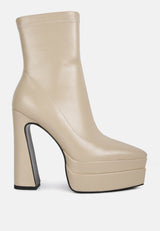 dextra high platform ankle boots by London Rag