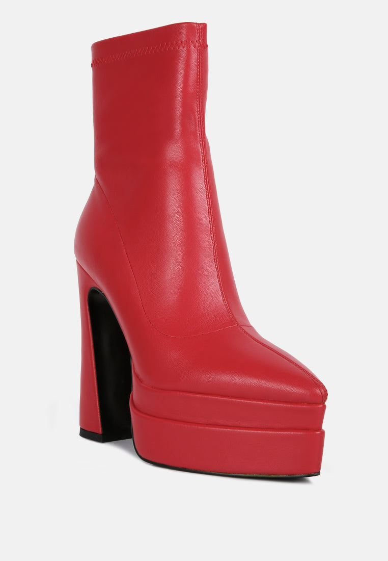 dextra high platform ankle boots by London Rag