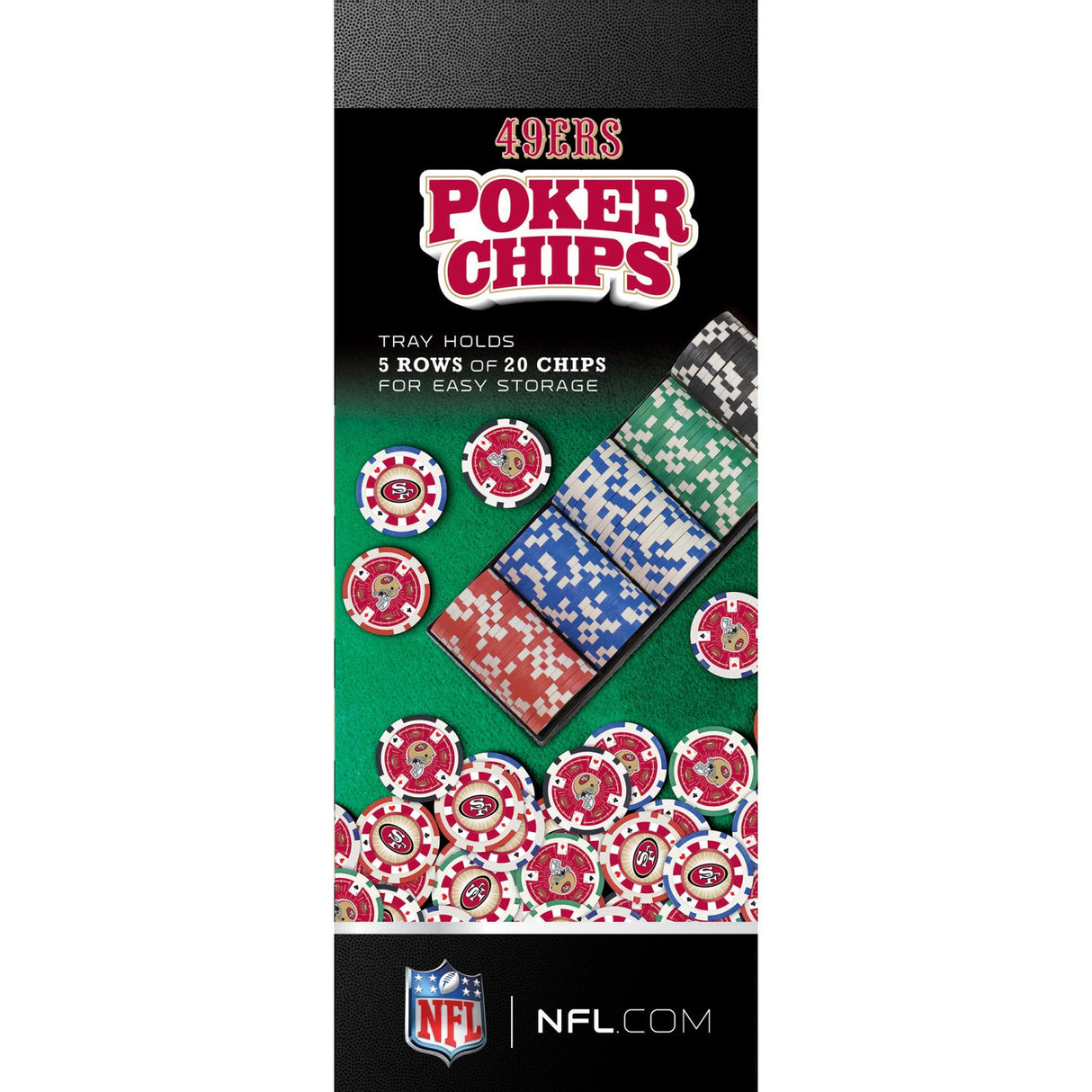 San Francisco 49ers 100 Piece Poker Chips by MasterPieces Puzzle Company INC