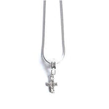 Children's 'Diamante Cross' Silver Plated Necklace by Liberty Charms USA