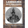 Landmarks - Dots Lines Spirals Coloring Book: New kind of stress relief coloring book for adults