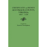 Certificates and Rights, Accomack County, Virginia, 1663-1709