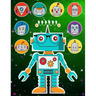 Robots Sticker Album 2 For Boys: 100 Plus Pages For PERMANENT Sticker Collection, Activity Book For Boys - 8.5 by 11