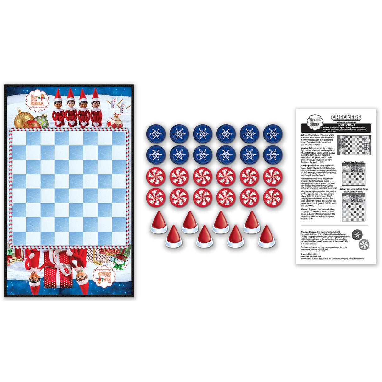 Elf on the Shelf Checkers Board Game by MasterPieces Puzzle Company INC