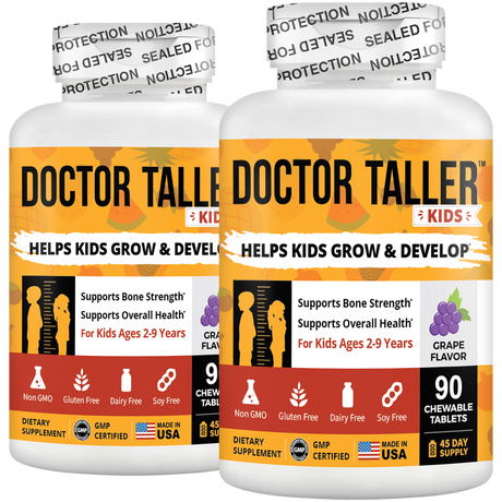 Doctor Taller Kids, Grape Multivitamins, Ages 2-9, 90 Vegan Chewables by NuBest Nutrition®