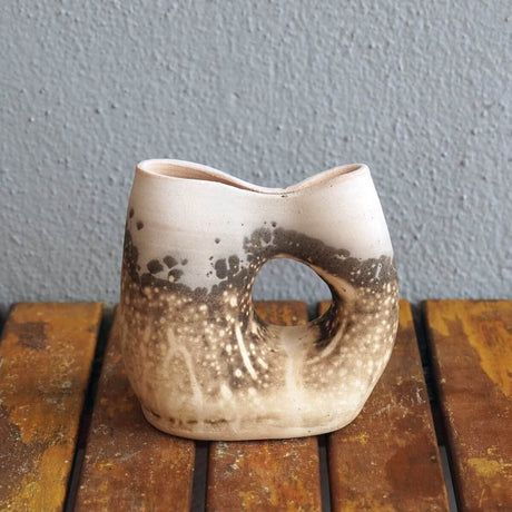 Dokutsu Ceramic Raku Vase - RAAQUU Basics handmade pottery home decor by RAAQUU