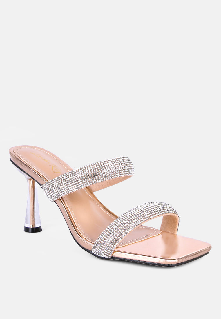 dolls rhinestone embellished slip on sandals by London Rag