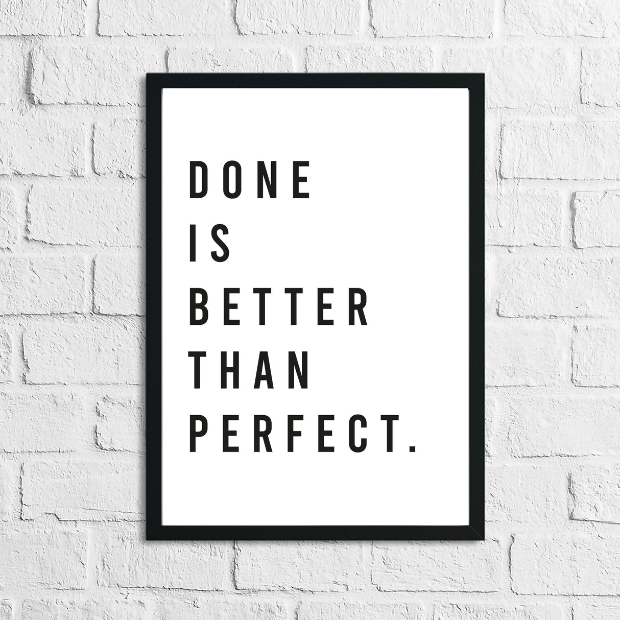 Done Is Better Than Perfect Inspirational Wall Decor Quote Print by WinsterCreations™ Official Store