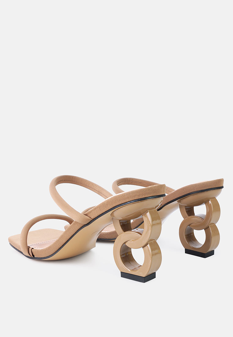 downtown double strap fantasy heel sandals by London Rag