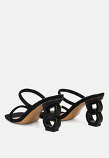 downtown double strap fantasy heel sandals by London Rag