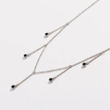 Drop Necklace for Women in Gold or Silver with Five Cubic Zirconia Stone by Hollywood Sensation®