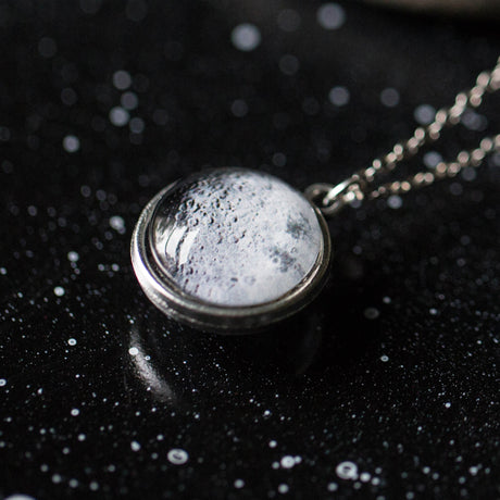 Double Sided Moon Necklace by Yugen Handmade