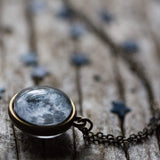 Double Sided Moon Necklace by Yugen Handmade