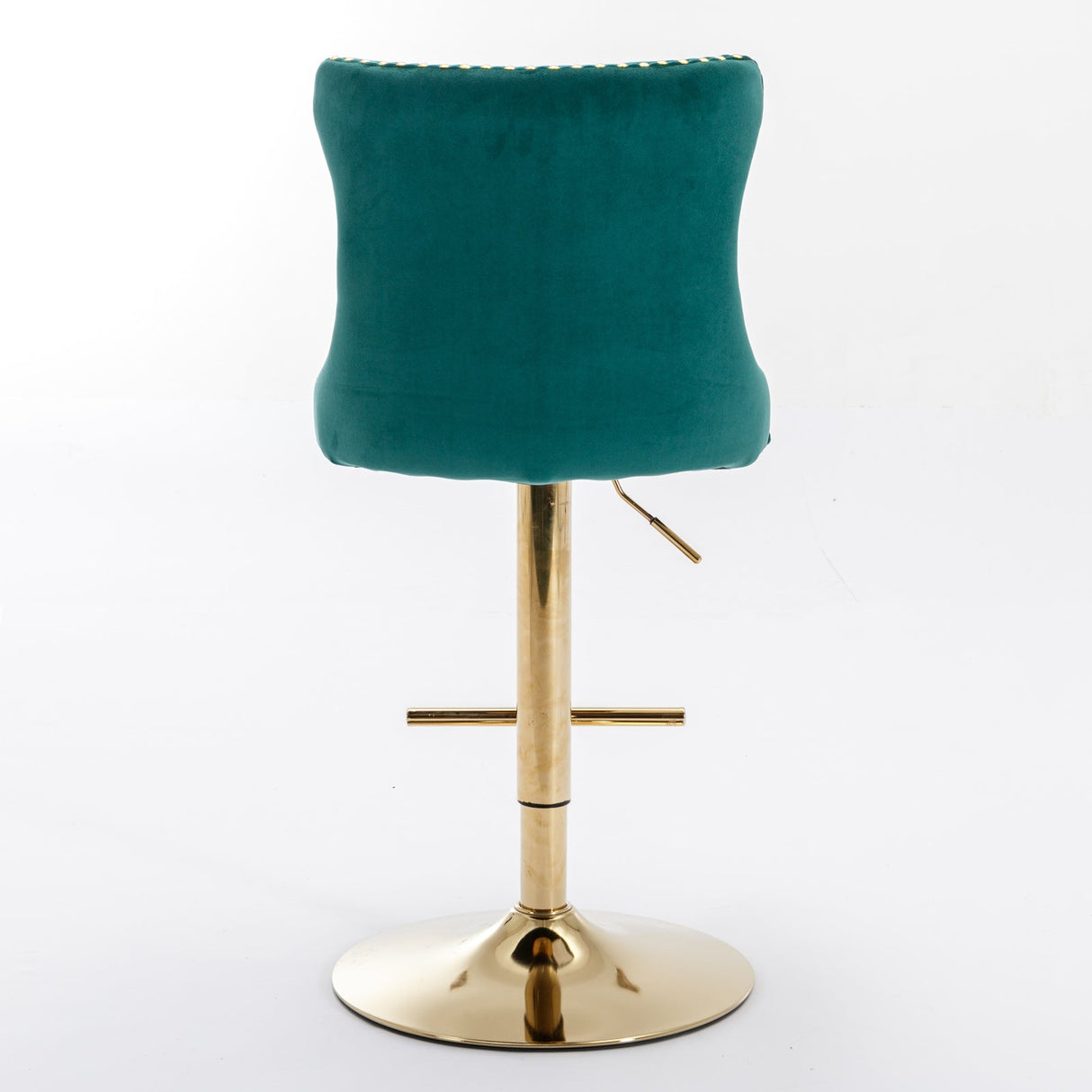 Golden Swivel Velvet Barstools by Blak Hom