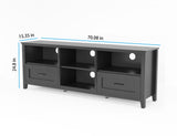 Black TV Stand for Living Room and Bedroom by Blak Hom