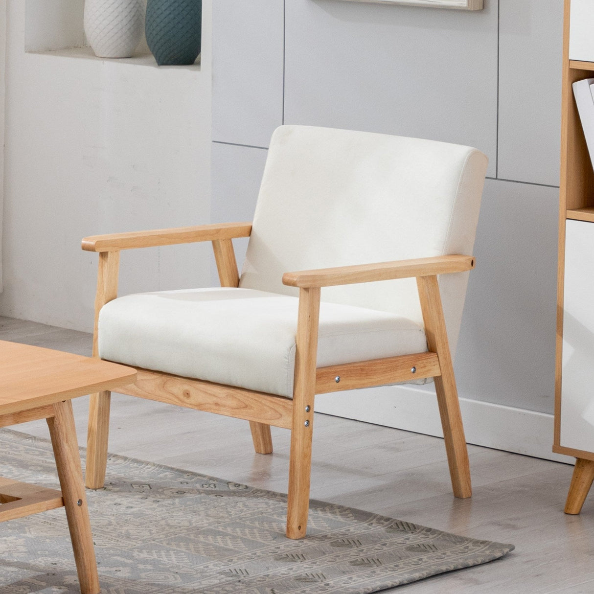 Bahamas Beige Linen Fabric Chair by Blak Hom