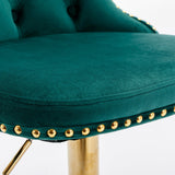 Golden Swivel Velvet Barstools by Blak Hom